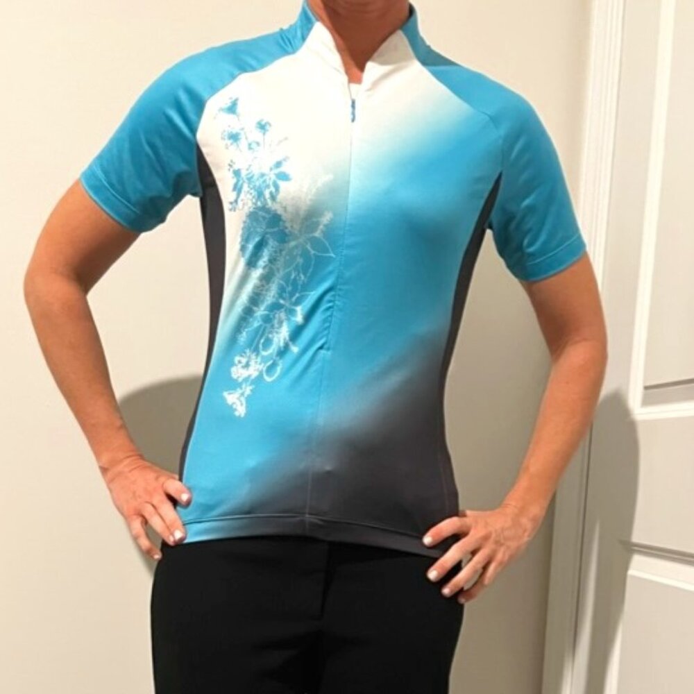 Novara Small Blue and White Cycling Jersey